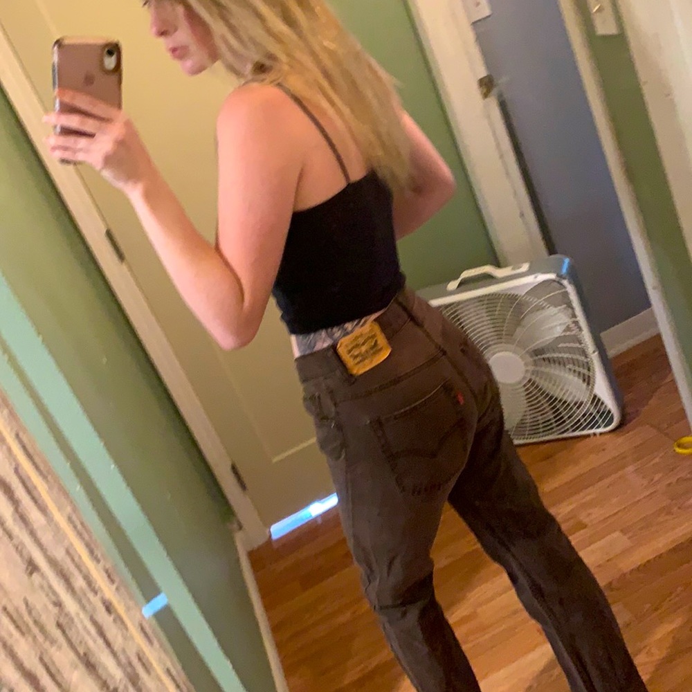 Levi's Straight Leg Jeans in Dark Brown